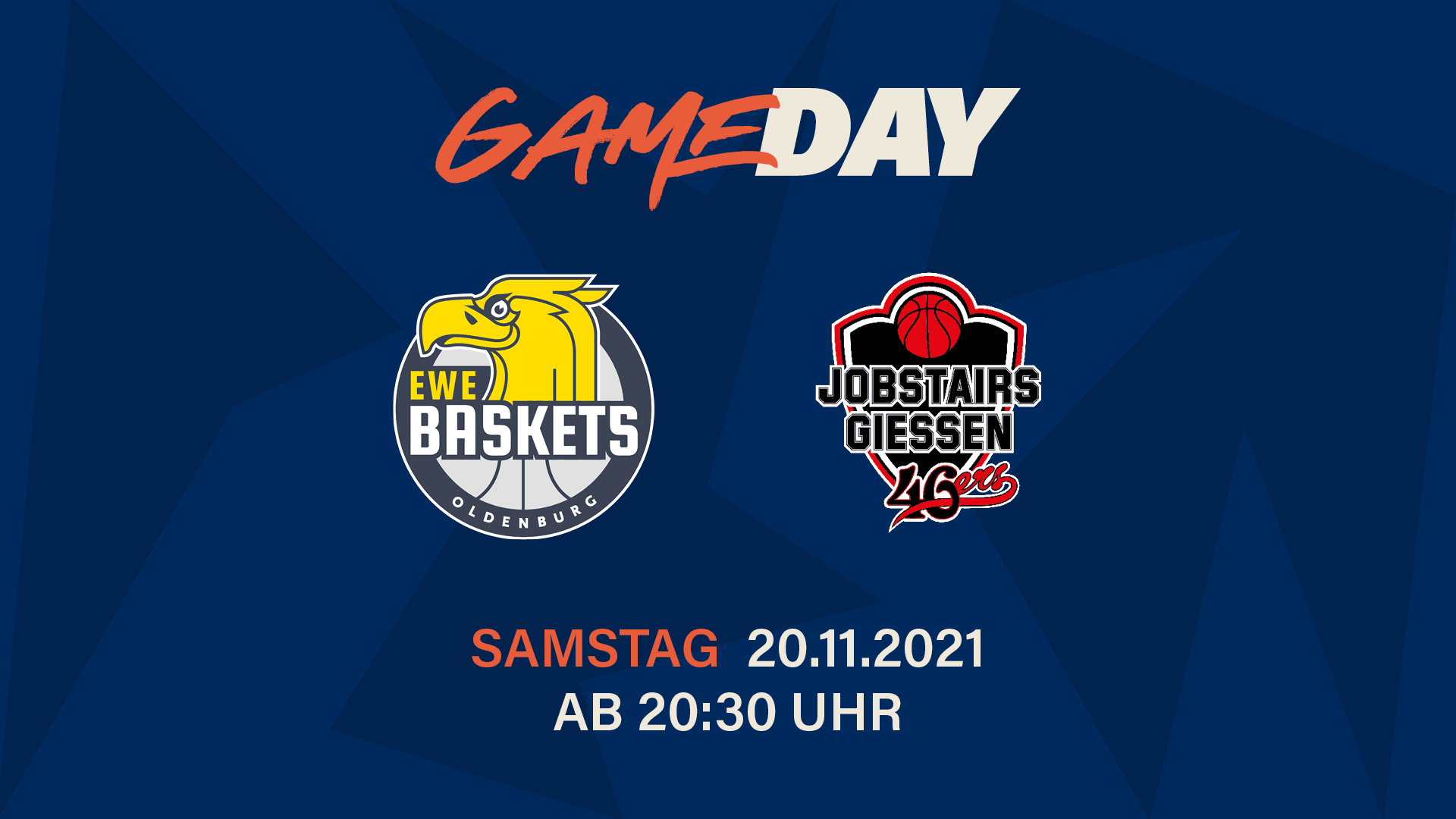 Auf eine Trendumkehr hofften die EWE Baskets Oldenburg vor ihrem Heimspiel gegen die JobStairs GIESSEN 46ers am Samstag, 20. November (20.30 Uhr). Schließlich gelang in heimischer Halle ein 87:71-Erfolg gegen Brose Bamberg. Nur vier Tage später allerdings gab es wieder einen Rückschlag: Nach starker erster Halbzeit brachen die Oldenburger in der Champions League gegen Titelverteidiger Burgos (Spanien) ein und unterlagen deutlich mit 72:85. Die 46ers wiederum mussten sich in der easyCredit BBL zuletzt den HAKRO Merlins Crailsheim zuhause mit 70:104 geschlagen geben. Die Zuschauer erwartet ein echtes Kellerduell: Der 16. Oldenburg trifft auf den 17. Gießen.