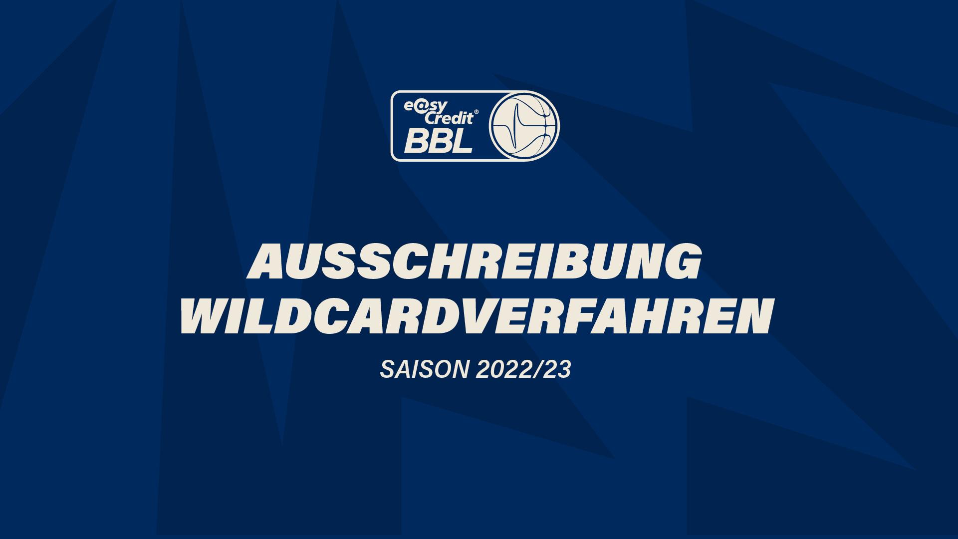 Gemäß §15 BBL-Lizenzstatut schreibt die Basketball Bundesliga GmbH mit Wirkung des heutigen Tages (16. Mai 2022) ein freies Teilnahmerecht für die easyCredit BBL Saison 2022/2023 aus. Für potenzielle Interessenten beginnt damit die Frist von zehn Tagen zur Bewerbung des freien Teilnahmerechts (Wildcard) Die Bewerber können bis spätestens Freitag, den 27. Mai 2022 18:00 Uhr (Ausschlussfrist) ihre erforderlichen Unterlagen und Nachweise schriftlich bei der BBL GmbH einreichen.