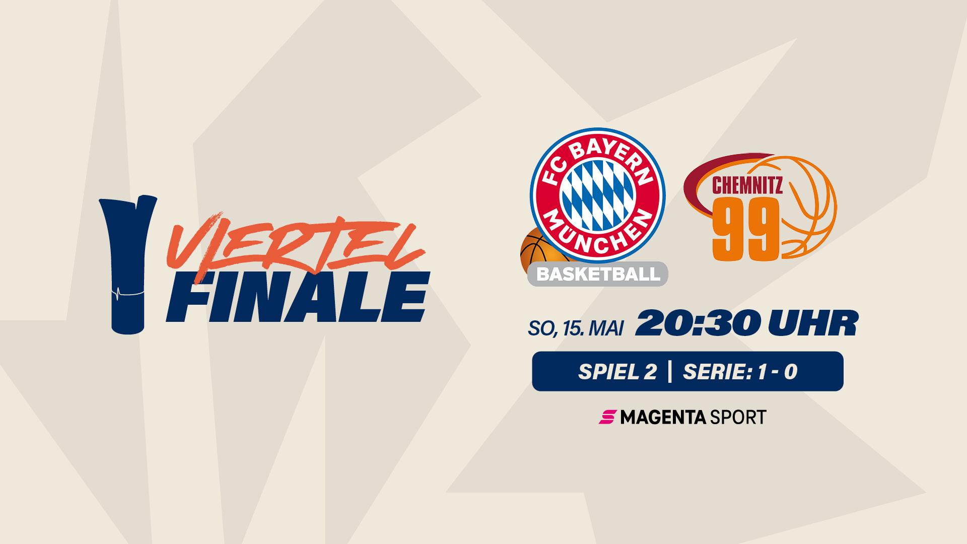 Dass Playoff-Basketball ein anderer ist als in der regulären Saison. Mit drei Siegen in dieser Saison – zwei in der Hauptrunde, einer im Pokal – sowie einer Bilanz von 4-1 in der noch jungen Historie beider Clubs waren die NINERS Chemnitz zu einem Angstgegner des FC Bayern München avanciert. Doch die Bayern dominierten durch eine starke zweite Hälfte die Auftaktpartie ...