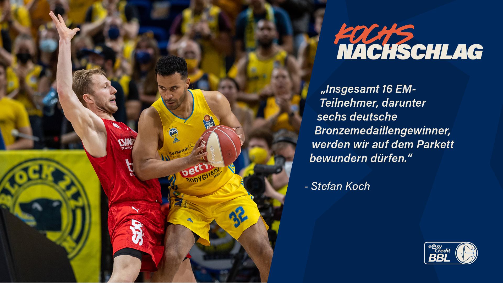 Eigentlich haben wir es noch gar nicht geschafft, die starken Eindrücke der EuroBasket zu verarbeiten, da klopft schon die neue Bundesliga-Saison an die Tür. Insgesamt 16 EM-Teilnehmer, darunter sechs deutsche Bronzemedaillengewinner, werden wir auf dem Parkett bewundern dürfen. Es wäre großartig, wenn die Fans die Stimmung aus Köln und Berlin weitertragen würden. Zwei Elder Statesmen hätten dies besonders verdient, denn 2022/23 könnte zu ihrer Abschiedstournee werden.