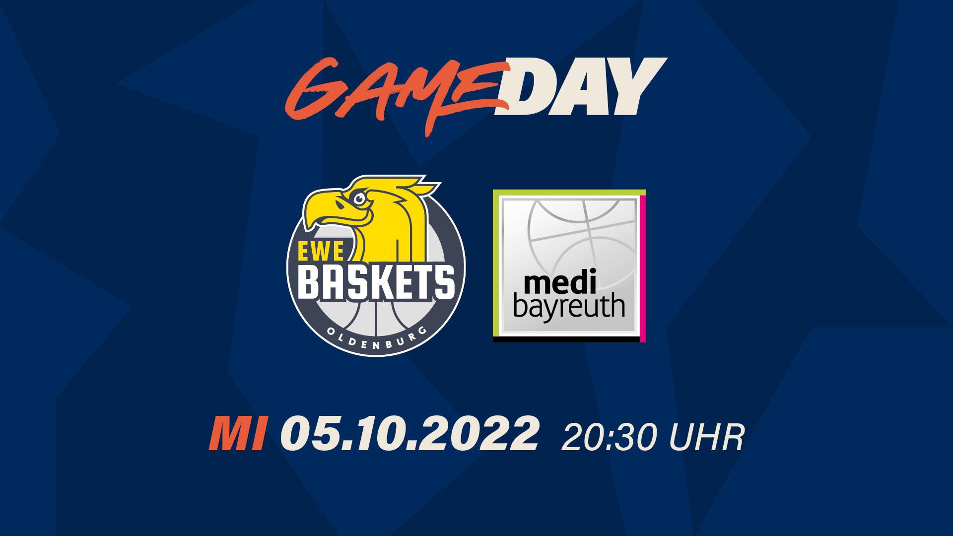 Erfolgreich sind die EWE Baskets Oldenburg und mediy bayreuth in die neue Saison der easyCredit Basketball Bundesliga gestartet. An diesem Mittwoch, 5. Oktober, treffen sie um 20.30 Uhr in der Oldenburger EWE Arena aufeinander. Während die Norddeutschen einen 95:82-Erfolg bei den HAKRO Merlins Crailsheim einfuhren, setzten sich die Gäste aus dem Süden daheim nach Verlängerung mit 83:82 gegen die FRAPORT SKYLINERS durch.