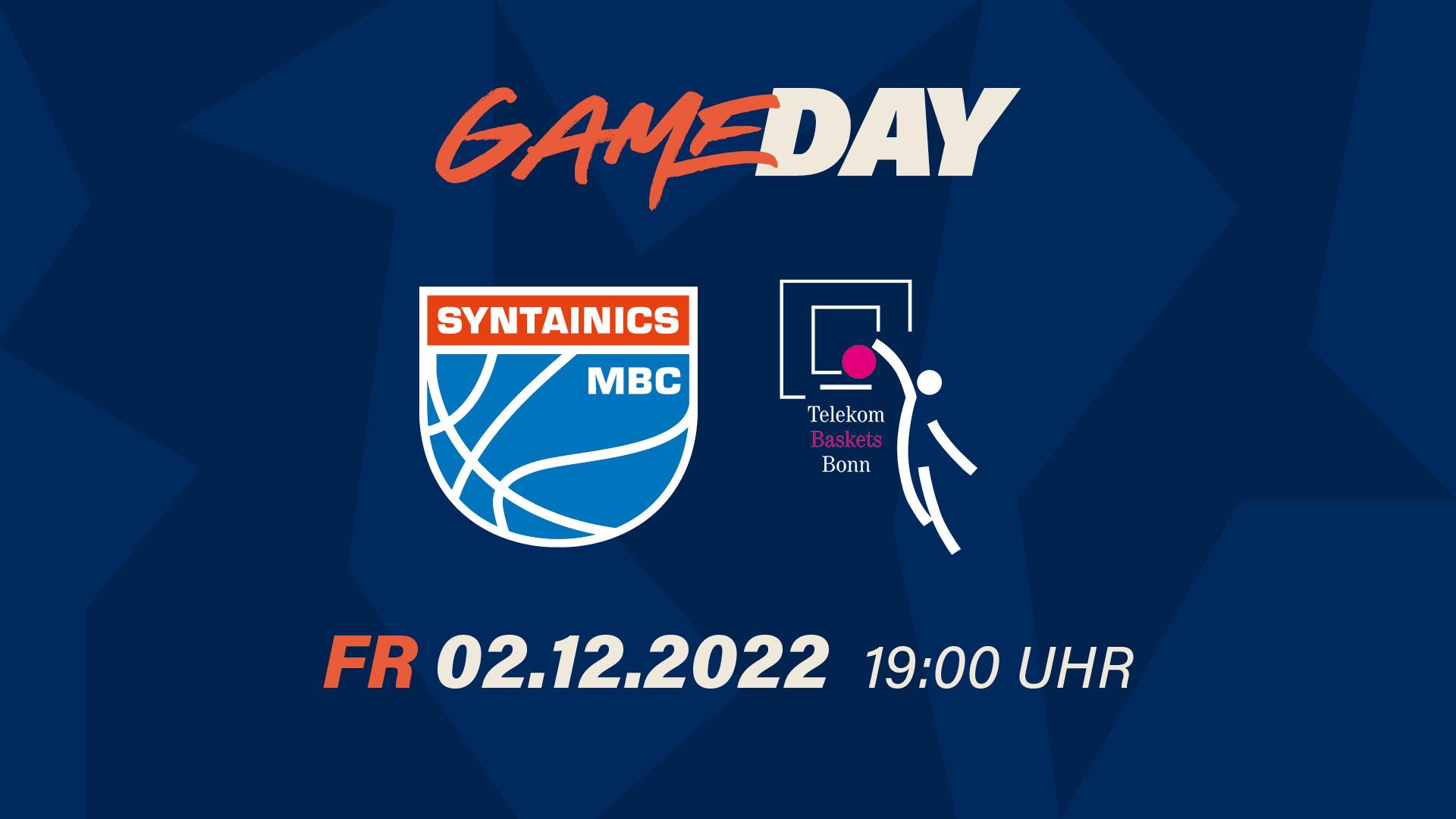 Der SYNTAINICS MBC (in der Tabelle auf Rang 15 mit 2:5 Siegen) und die Telekom Baskets Bonn (Dritter mit 6:1 Siege) sind im Pokal bereits ausgeschieden und nutzen das freie Pokal-Wochenende am Freitag für ihr Nachholspiel vom zweiten Spieltag. Mit einem Sieg können sich die Bonner ihre am vergangenen Wochenende verlorene Tabellenführung zurückholen.