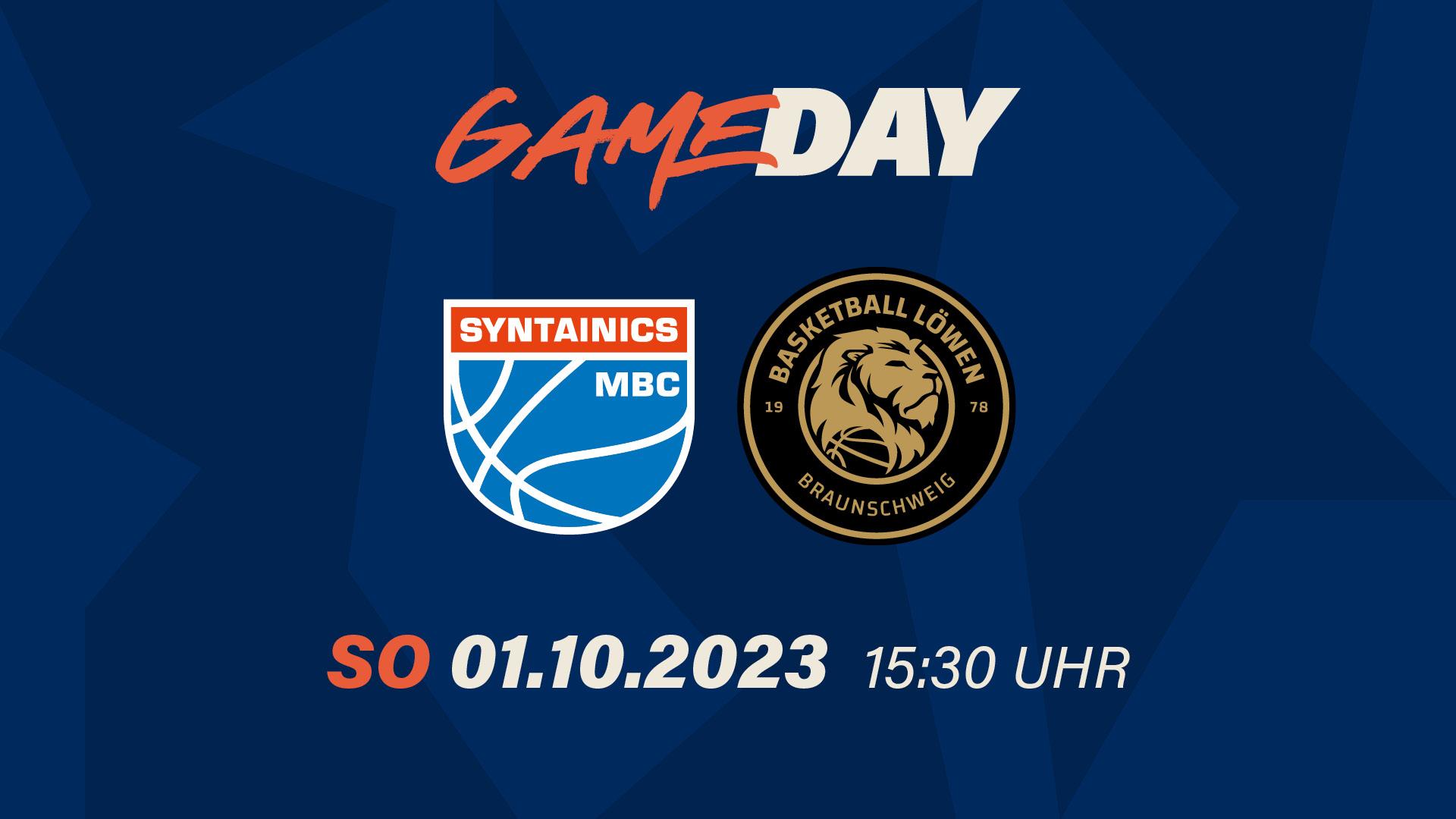 6.200 Fans in der ausverkauften Volkswagenhalle, Stargast Denis Schröder mit dem WM-Pokal und nicht zuletzt ein starker 91:86-Sieg über den niedersächsischen Rivalen Oldenburg haben den Basketball Löwen Braunschweig am Freitag einen rundum perfekten Start in die neue Saison der easyCredit BBL beschert. Aber auch der SYNTAINICS MBC imponierte am ersten Spieltag auf dem Glasparkett des Münchener BMW Parks mit guter Frühform. Dass man beim 87:96 gegen den Topfavoriten bis zu letzten Minute im Spiel blieb, macht dem MBC Mut für das erste Heimspiel  am Sonntag im „Wolfsbau“ gegen einen Gegner auf Augenhöhe.