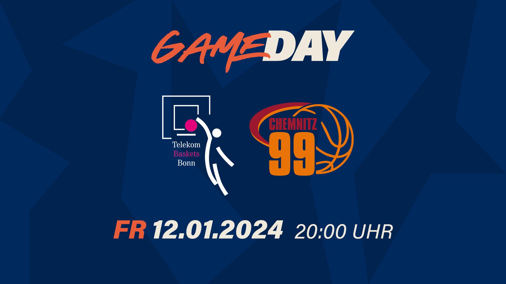 Die NINERS Chemnitz reisen als Tabellenführer zu den Telekom Baskets Bonn, nachdem sie am vergangenen Wochenende gegen Ludwigsburg wieder zurück in die Erfolgsspur fanden und den Schwung am Mittwochabend mit einem 88:58 über Leiden (FIBA Europe Cup) bestätigten. Die Bundesstädter befinden sich mit 10:6 Siegen auf dem achten Tabellenplatz und damit im Rennen um die direkten Playoff-Plätze, feierten zuletzt aber zwei wichtige Erfolge. Gegen Oldenburg lief die Mannschaft von Trainer Roel Moors vor allem in der zweiten Hälfte heiß und netzte insgesamt 17 Dreier bei einer starken Quote von 54,8 Prozent ein. 