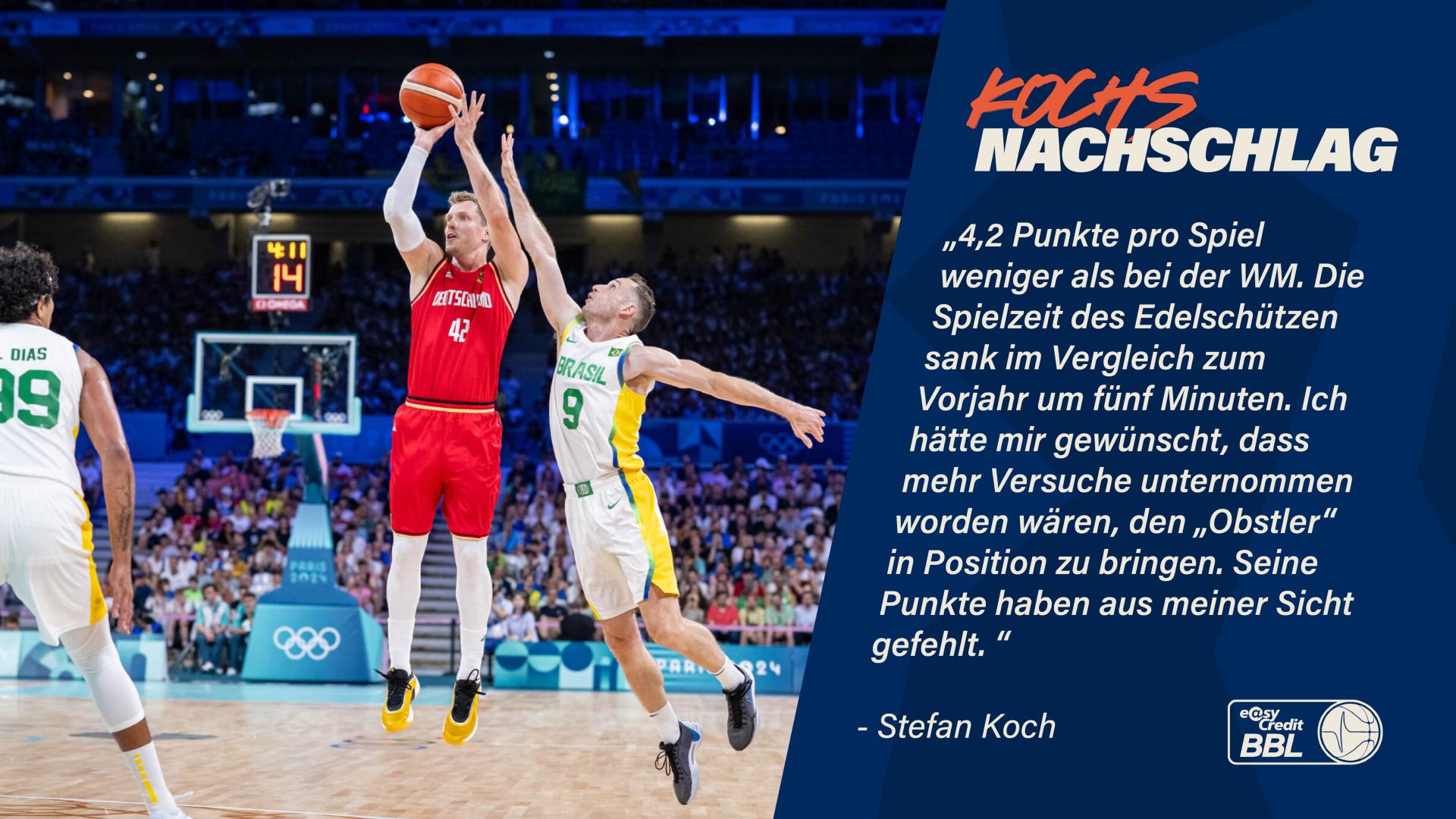 Wie geht es jetzt weiter mit der Herrennationalmannschaft? Die wichtigste Frage ist natürlich, wer Gordon Herbert als Bundestrainer beerben wird. Nachdem Pablo Laso den FC Bayern München verlassen hatte, waren sich alle Experten einig, dass der 65-jährige Kanadier die erste Option für den Job beim Deutschen Meister sein würde. So ist es tatsächlich auch gekommen, und der DBB muss nun seinerseits einen Nachfolger präsentieren. Dabei ist es eher unwahrscheinlich, dass der neue Übungsleiter aus den eigenen Reihen kommt. Mit Svetislav Pesic, der am Ende dieses Monats bereits 75 Jahre alt wird, hat sich ein Ex-Bundestrainer für den Job ins Gespräch gebracht. In Paris gewann er mit Serbien die Bronzemedaille. Je länger es dauert, bis der DBB den neuen Bundestrainer bekanntgibt, desto mehr wird spekuliert werden.