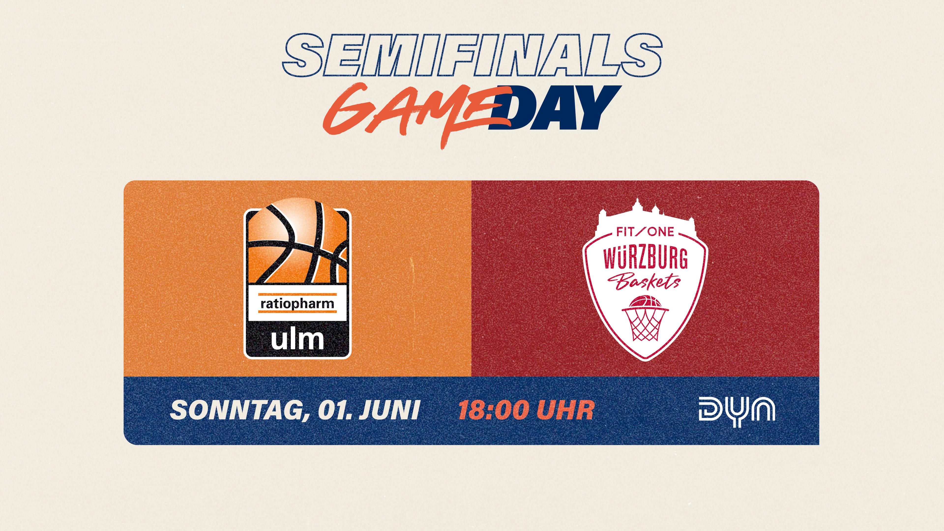 Es geht für ratiopharm ulm und die FIT/One Würzburg Baskets um den Einzug in die BBL-Finals, das ist eigentlich bereits brisant genug, aber außerdem geht es für Ulm auch noch darum, sich zu revanchieren, denn vergangene Saison gab es als amtierender Meister mit 1:3 das Aus im Viertelfinale gegen das damalige Überraschungsteam aus Franken. Würzburg auf der anderen Seite steht vor der Aufgabe, mindestens eine Partie bei den Ulmern gewinnen zu müssen – Ulm hat allerdings mit 15:1 Siegen zusammen mit München die beste Heimbilanz der Hauptrunde, in den vergangenen zehn Heimspielen immer mehr als 90 Punkte erzielt und diese im Schnitt mit 21,1 Zählern Differenz dominiert.