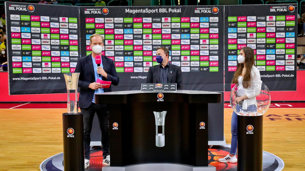 Auslosung für die Viertelfinalspiele im Magenta Sport BBL Pokal in Bayreuth / Pokal-Titelverteidiger München muss nach Chemnitz / Olympionikin Leonie Ebert als „Losfee“ / Viertelfinalspiele werden am 13./14. November ausgetragen