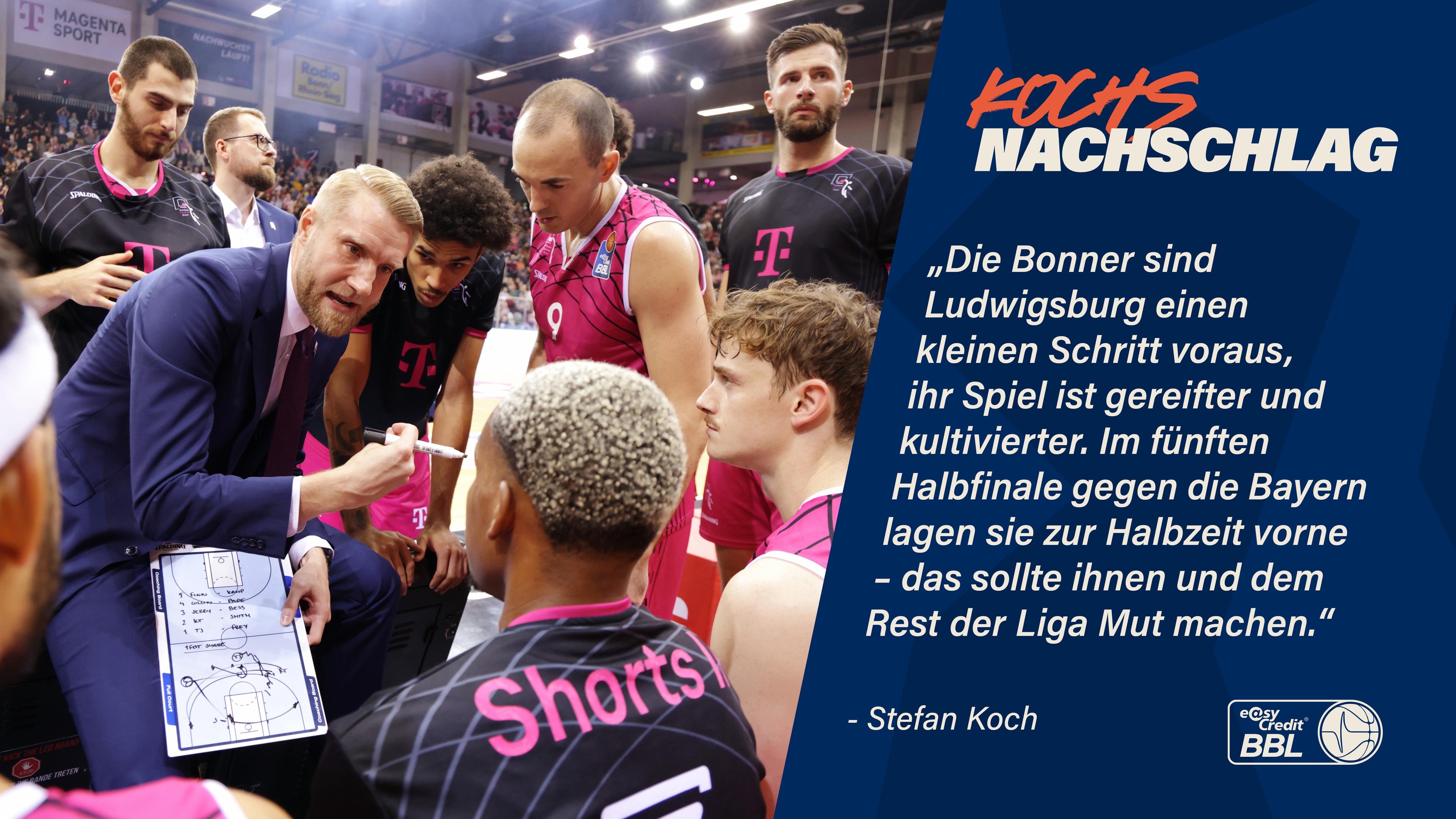 Am Samstag empfangen die MHP RIESEN Ludwigsburg die Telekom Baskets Bonn. Und damit spielen genau die beiden Teams gegeneinander, denen es am ehesten zuzutrauen ist, Berlin oder München auch in einer Serie zu besiegen. Bemerkenswert ist dabei, dass es bei den beiden Clubs einige Parallelen gibt.