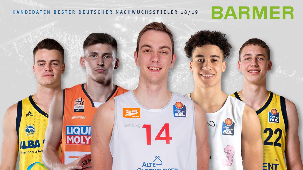 Am morgigen Mittwoch wird der beste deutsche Nachwuchsspieler der Saison 2018/19 verkündet. Zur Wahl standen dabei Philipp Herkenhoff (RASTA Vechta), David Krämer (ratiopharm ulm), Jonas Mattisseck (ALBA BERLIN), Joshua Obiesie (s.Oliver Würzburg) und Franz Wagner (ALBA BERLIN). Hier gibt es ihre Highlights, damit Ihr entscheiden könnt, wen Ihr auswählen würdet:
