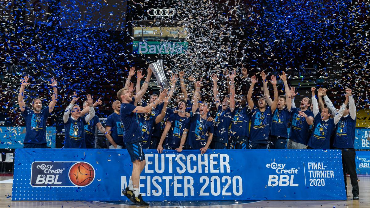 The 2019-20 German champion is ALBA BERLIN after they knocked off MHP RIESEN Ludwigsburg in both games of the easyCredit BBL Final Tournament 2020 Finals to win their ninth league crown.