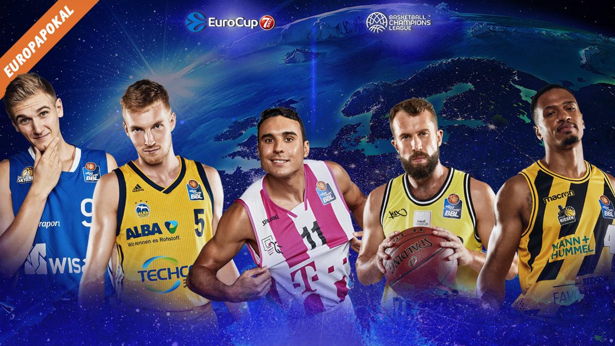 Die vierte Europapokalwoche des neuen Jahres hat am Dienstag fünf Spiele mit deutscher Beteiligung auf dem Programm – zwei im 7DAYS EuroCup und drei in der Basketball Champions League: